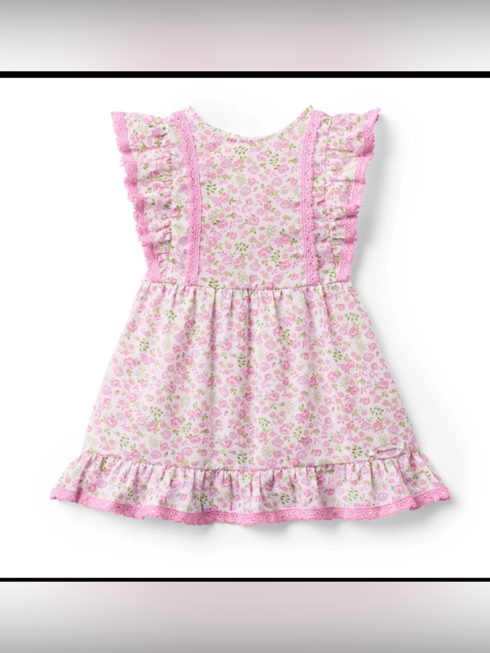 AMERICAN GIRL x LOVE SHACK FANCY Pink Floral Ruffles Lace Dress Girl's Size 7